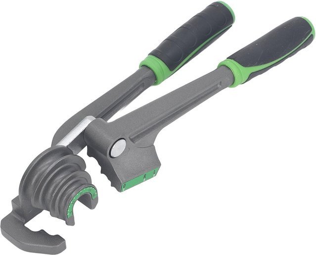 3-in-1 Rohrbieger aus Aluminiumlegierung für AC-Kältemittelreparatur, 1/4in, 3/8in und 5/16in, Silber/Grün/Grau - Bild 1