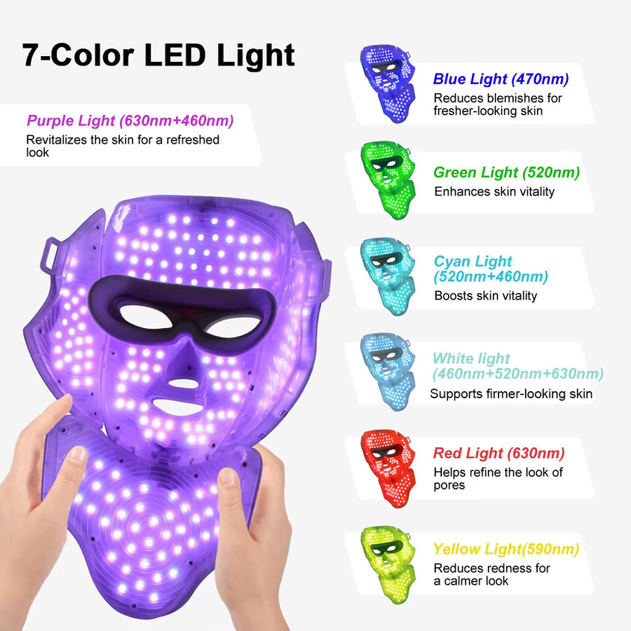 foreverlily LED-Gesichtsmaske zur Hautreparatur, Unisex - Bild 2