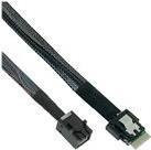 INLINE Internes SAS-Kabel 24Gbit/s 4i Slim SAS (S) Verriegelung bis SFF-8643 (R) Schwarz 1 m - Bild 1