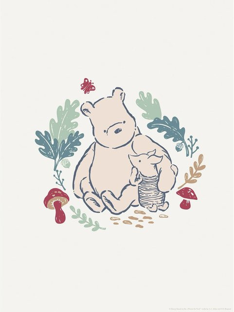 Komar Wandbild Disney Winnie the Pooh Taking Care, Beige, B: 30 cm, H: 40 cm - Bild 1
