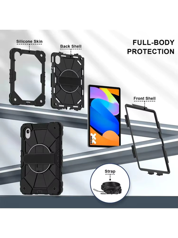 Robuste 360 Grad drehbare Schutzhülle für Lenovo Idea Tab Pro Gen 2 TB390 und Xiaoxin Pro GT 13 in Schwarz oder Blau - Bild 7