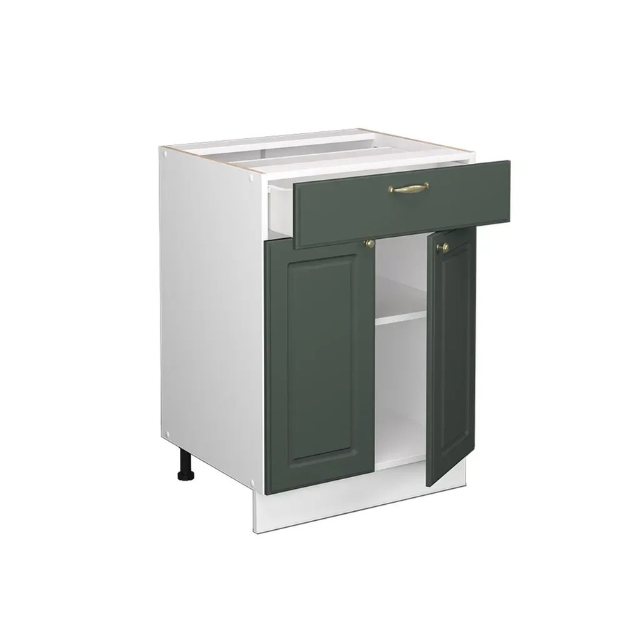 Vicco Küchenunterschrank Fame-Line in Grün-Gold und Weiß mit Schubladen und Soft-Close-Türen im Landhausstil, B: 60 cm, H: 82 cm, T: 32,63 cm - Bild 2