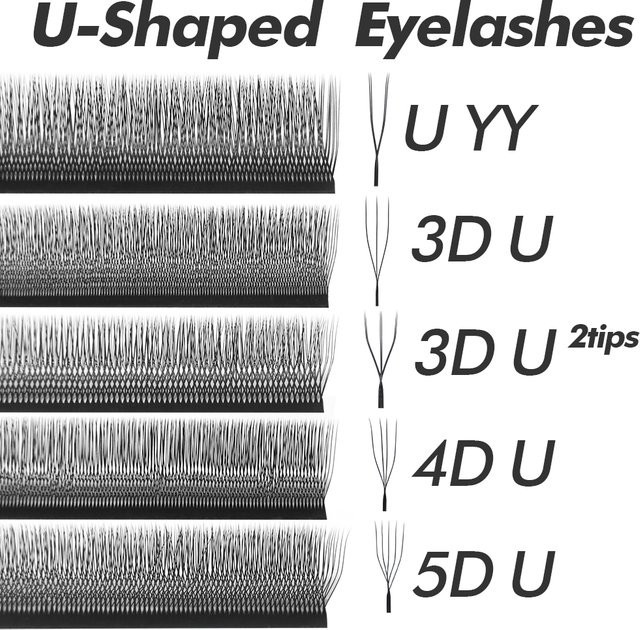 GLAMLASH Falsche Wimpern U-Form YY 3DW, Unisex - Bild 1