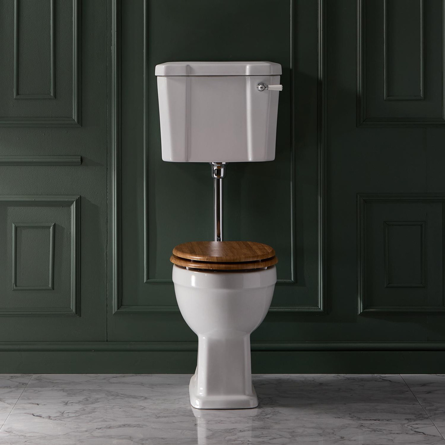 Richmond Hudson Reed Traditionelles Stand-WC aus Keramik in Weiß mit Spülkasten, H x B x T: 98,5 x 47,4 x 66,0 cm - Bild 1