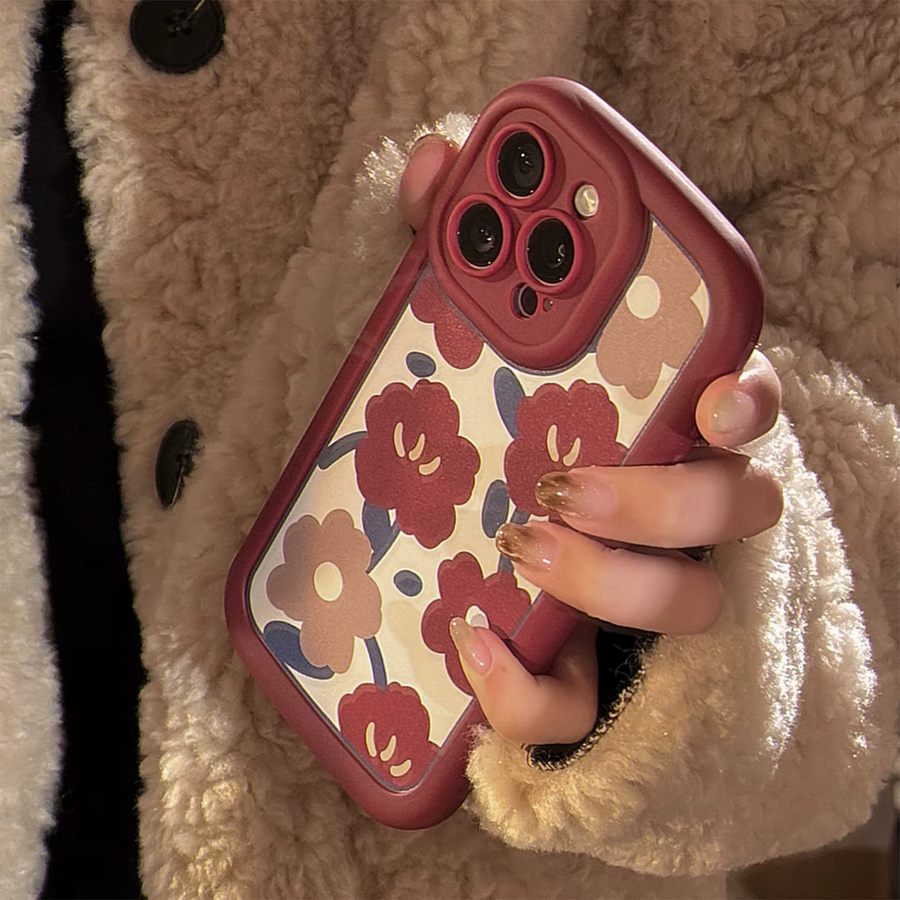 MUQGEW Handyhülle mit Blumen-Malerei für iPhone 15 14 13 12 11 Pro Max XS XR X 7 8 Plus, weiche Silikon Schutzhülle, Multicolor - Bild 4