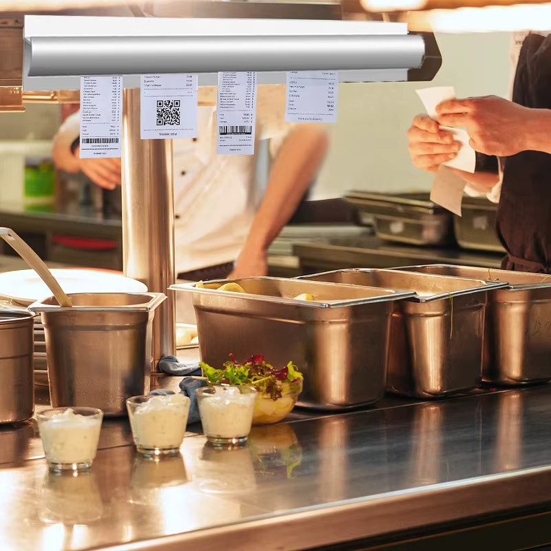 Hängender Tickethalter aus Metall in Silber für Küche und Gastronomie zur Organisation von Rechnungen und Dokumenten - Bild 2