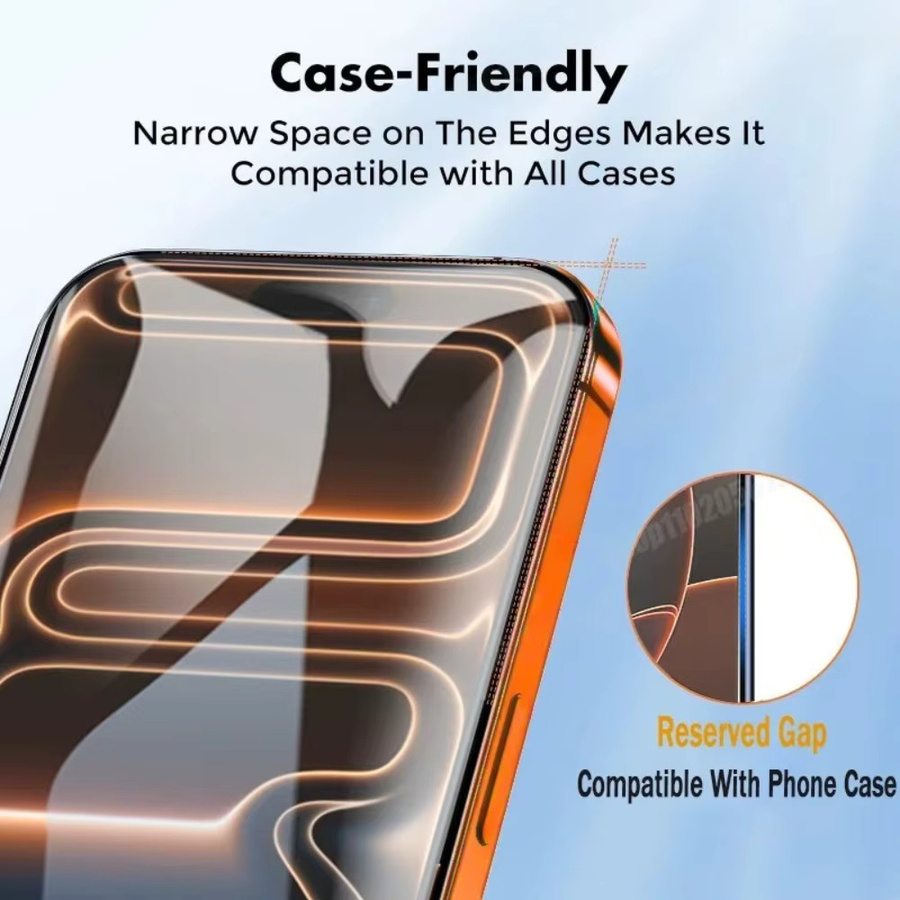 3 Stück DIXSG Full Cover Displayschutzfolien für iPhone 17 16 15 14 13 12 11 Pro Max Plus XR in Transparent mit staubfreier Installation - Bild 3
