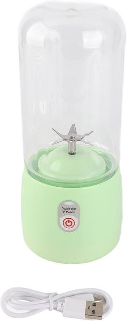 Tragbarer kabelloser Mixer von OutsideWorld mit 410 ml Fassungsvermögen in Weiß und Grün, USB-aufladbar, multifunktionaler Mini Entsafter mit 18000 U/min - Bild 1