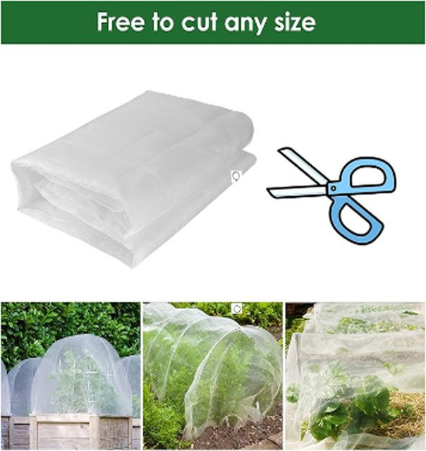 Weißes Garten-Insektenschutznetz zur Schädlingsbekämpfung und als Pflanzenschutz für Gemüse und Früchte - Bild 1