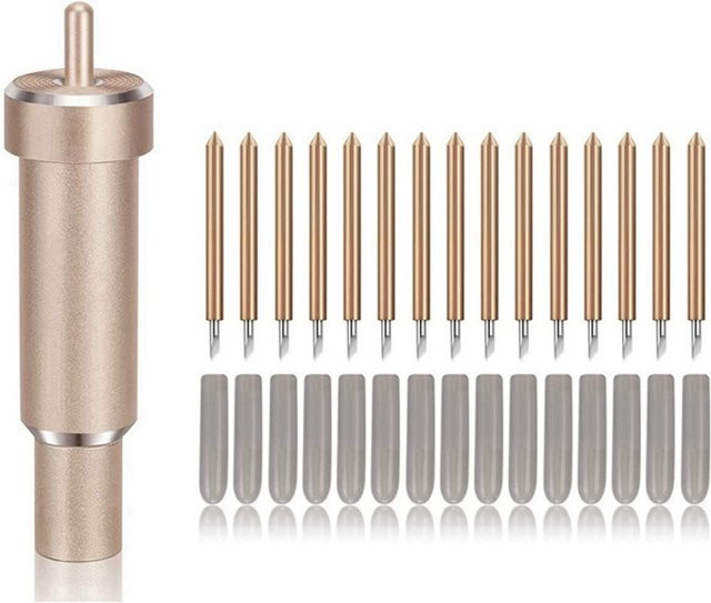 Cricut Ersatzset für Maker: 15 Premium-Schneidmesser mit feiner Spitze und 1 Halter in Silber - Bild 1