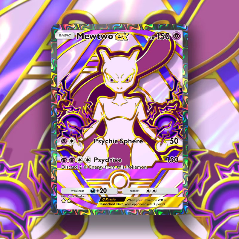 Pokémon Mew/Mewtwo Serie, Einzelkarten, Holographische Anime-Sammelkarten, Bunt / Mehrfarbig - Bild 2