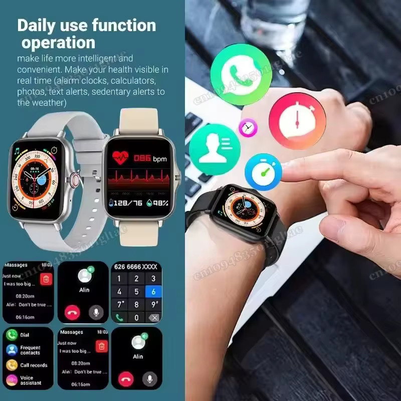 Ola Esporte Smartwatch HT30 in Pink mit 1,44 Zoll Farbbildschirm, Bluetooth-Anruf und Blutsauerstoff- sowie Blutdruckmessung für Android-Telefone - Bild 1