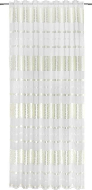 Modern Living Fertigvorhang Anita in Beige und Weiß, gestreift, halbtransparent, Breite: 140 cm, Höhe: 245 cm - Bild 1