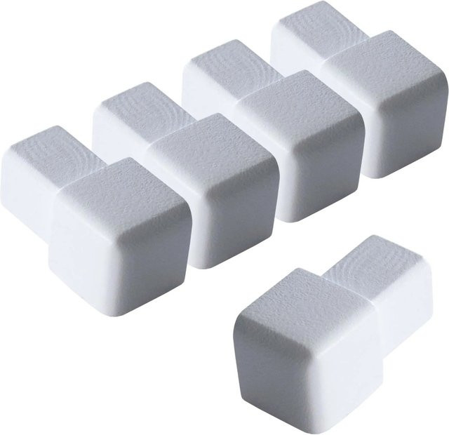 Dalsys Endstück für Quadratprofil 5 x 8 mm aus Aluminium eloxiert in Weiß - Bild 1