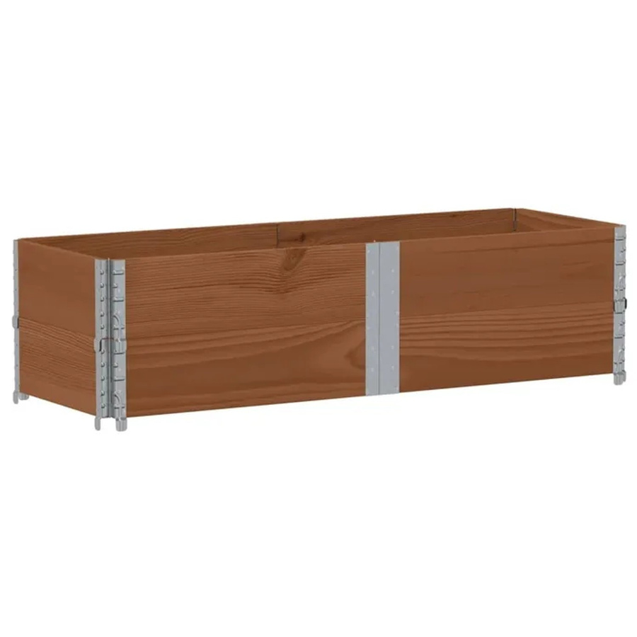 vidaXL Pflanzkiste aus massivem Kiefernholz in Braun, rustikales Design, B/T: 150 x 50 cm - Bild 2