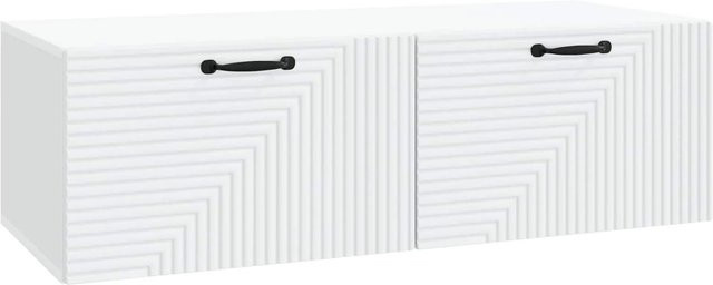 vidaXL Wandmontierter TV-Schrank Weiß aus Holzwerkstoff, B/T/H: 98 x 41 x 30 cm - Bild 1