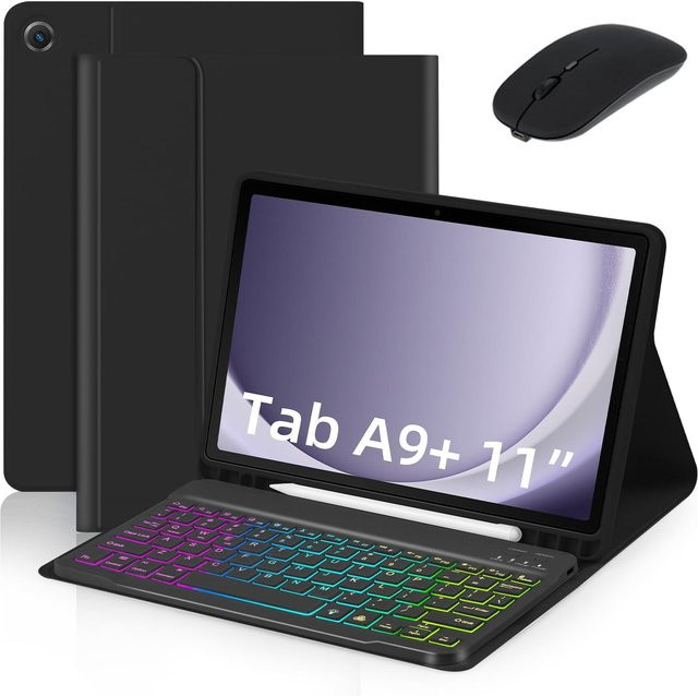 Samsung Galaxy A9 Plus 5G Tastatur-Hülle mit Laptop-Funktion in Schwarz - Bild 1