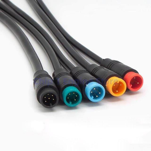 Julet M8 Elektrische Steckverbinder Set mit 2 bis 6 Pin männlich und weiblich in Multicolor für E-Bike, Roller und Sensoren, wasserdicht - Bild 1