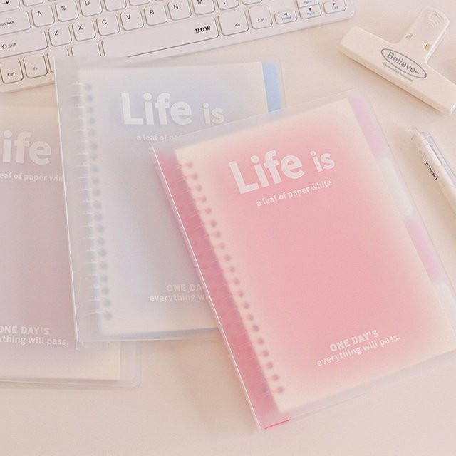 Pelsone A5 Loseblatt-Notizbuch mit 60 linierten Blättern und Softcover im Kawaii-Design - Bild 1