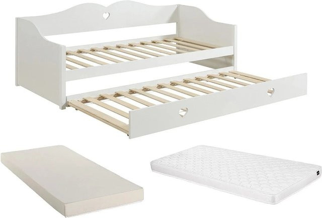 Sofabett Dastiva Weiß mit Schlaffunktion und Auszugsschublade - Bild 1