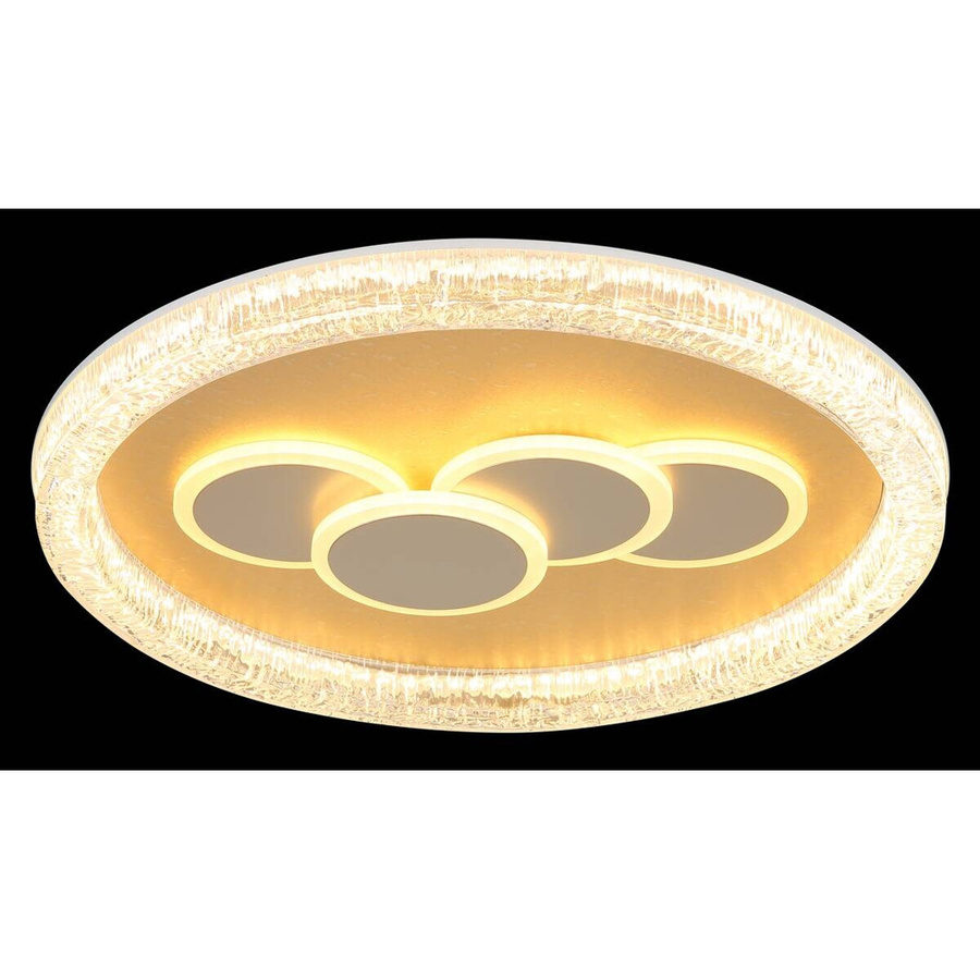 GLOBO Lighting LED-Deckenleuchte LORAINE in Weiß und Gold, rund, H x D: 7 x 49,5 cm - Bild 3