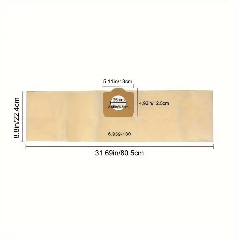 10er Pack Karcher WD3 Staubsaugerbeutel aus Papier für MV3 und diverse Modelle, Ersatzfilterbeutel 6.959-130.0 - Bild 2