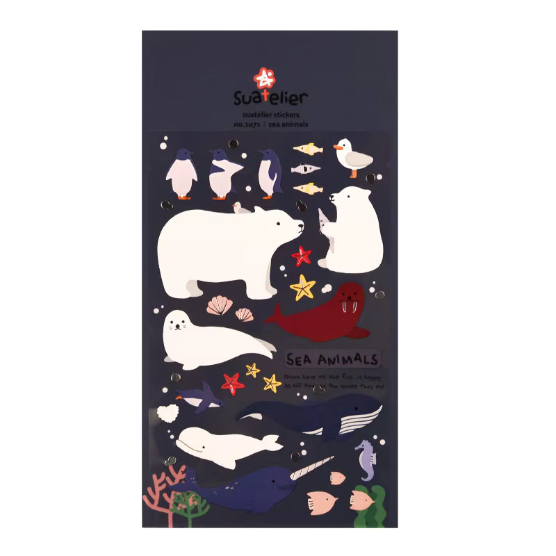 Suatelier Kawaii Meer Tiere Siegel Aufkleber für Scrapbooking und DIY Tagebuch in Multicolour - Bild 5