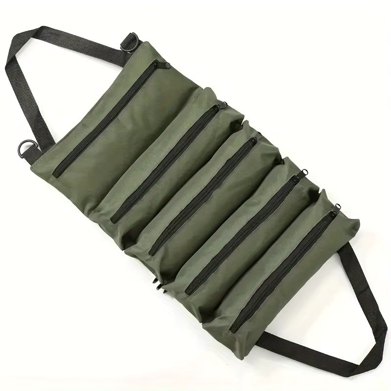 Multifunktionale Elektrikertasche in Grün mit großer Kapazität und mehrschichtiger Werkzeugaufbewahrung B/T/H: 46,5 x 27,5 x 5,0 cm - Bild 5
