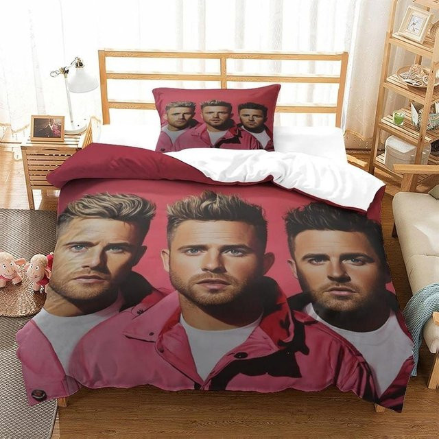 Westlife Kinderbettwäsche-Set aus Mikrofaser in Pink mit Kissenbezug und Reißverschluss, B/H: 135 x 200 cm - Bild 1
