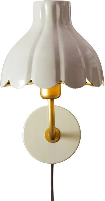 PR Home Wells Wandleuchte in Gold und Beige mit E27 Fassung, B/H/T: 35,0 x 31,0 x 21,0 cm - Bild 1