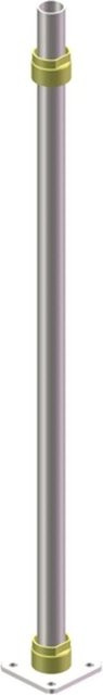T&J Aufschraub-Set Alaska Pfostenhalterung Grau B: 4,2 cm, H: 113,5 cm, T: 113,0 cm - Bild 1
