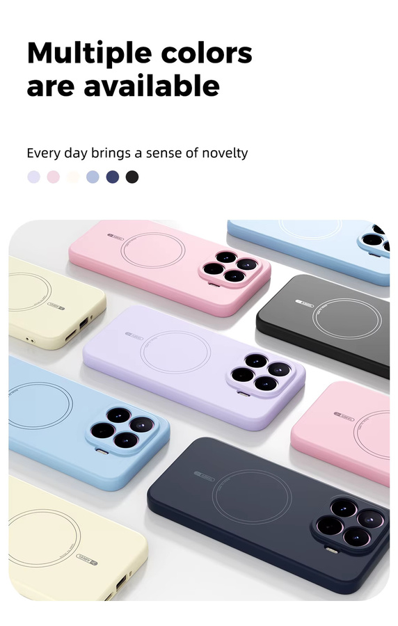 Magnetische Silikon Handyhülle für Xiaomi 17T Pro in Beige - Bild 2