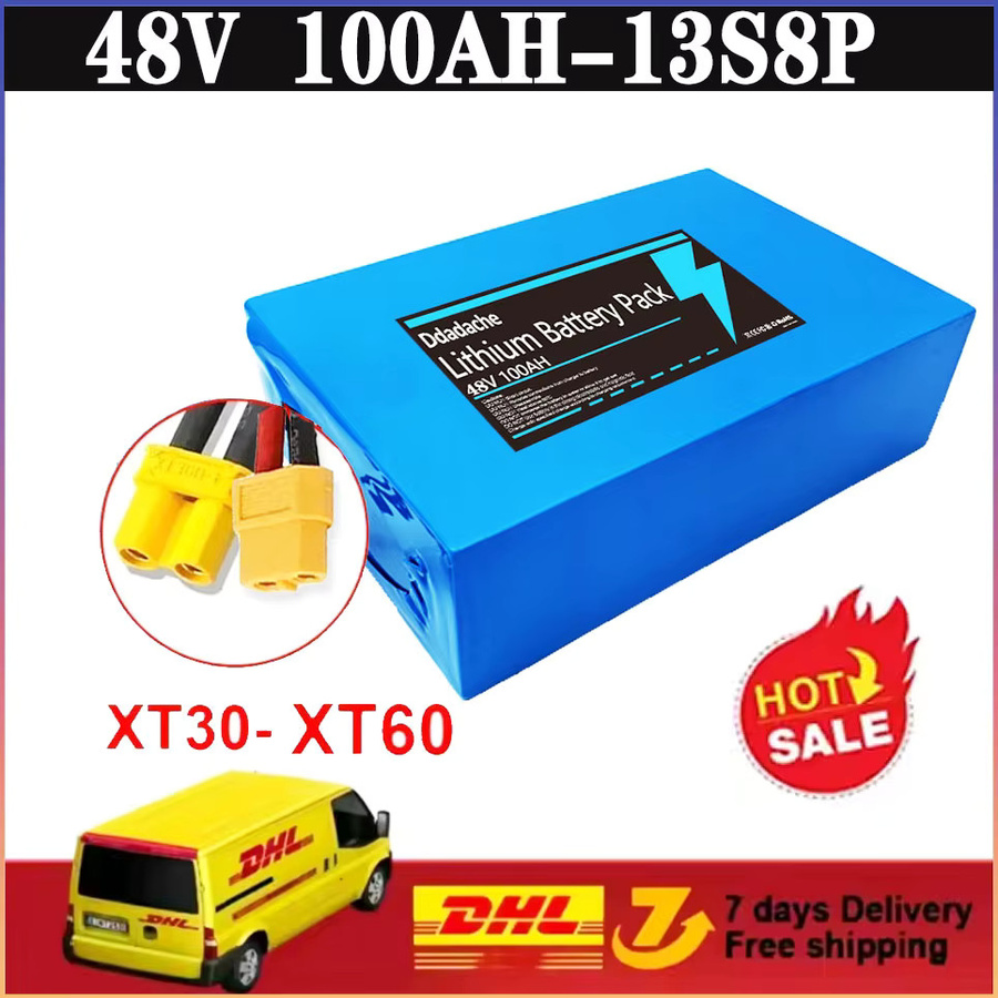 Original Lithium-Akkupack 48V 100Ah 13s8p für Citycoco Motorroller in Blau mit integriertem 50A BMS - Bild 6
