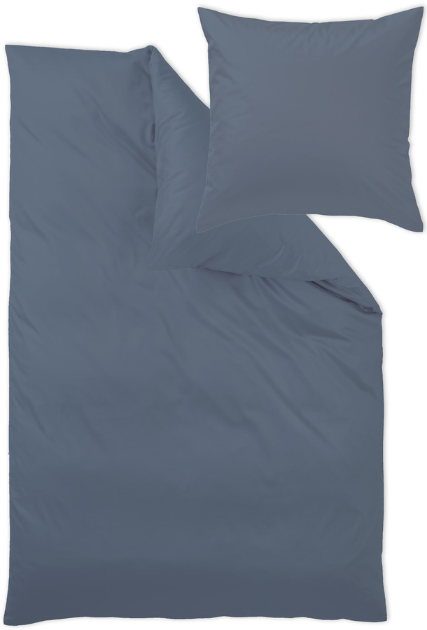 Curt Bauer Mako-Satin Kopfkissen Blau, 40 x 80 cm, 100% Baumwolle, OEKO-TEX Standard 100 - Bild 1