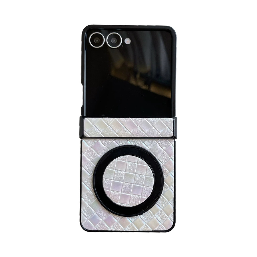 Samsung Z Flip Handyhülle mit buntem Webmuster und Magnetring-Ständer, kompatibel mit den Modellen Z Flip 7, 6, 5, 4, 3 und FE, Farbe: Mehrfarbig - Bild 6