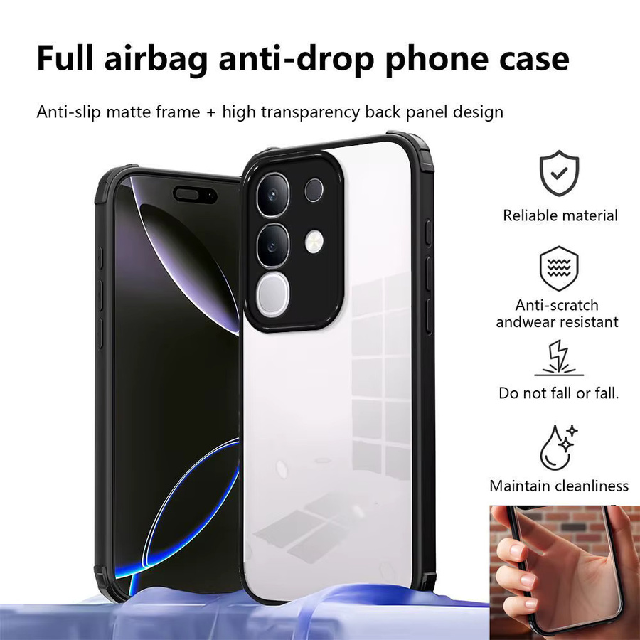Stoßfeste Acryl-Schutzhülle für Vivo Y29 4G, Vivo T4x und IQOO Z10x in Lila - Bild 2
