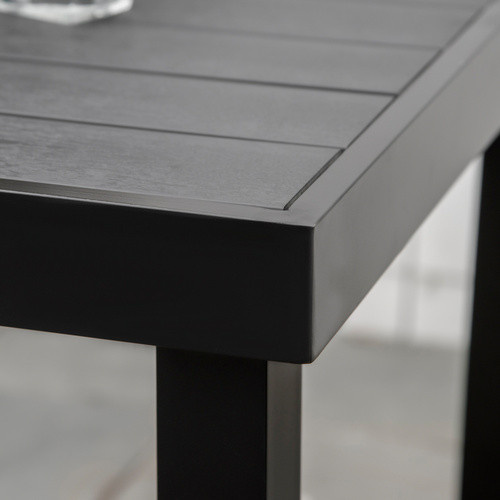 Outsunny Gartentisch aus Aluminium und Kunststoff in Schwarz, quadratisch für Terrasse und Balkon, B/T/H: 78 x 78 x 74 cm - Bild 5