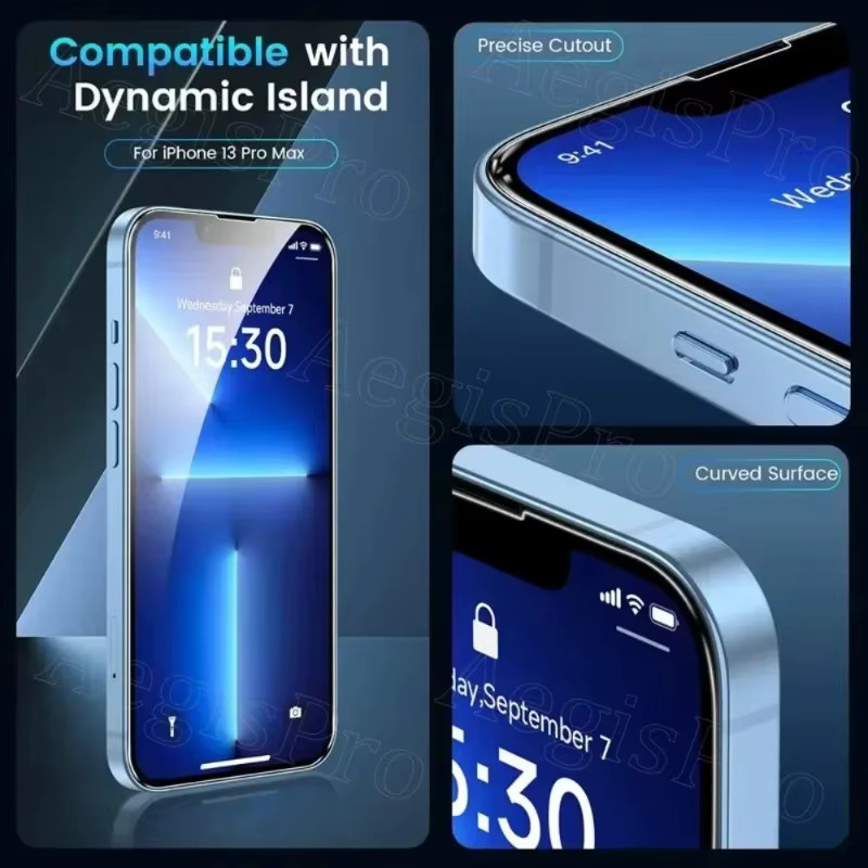 ZMZE 5er Pack Displayschutzfolie aus gehärtetem Glas für iPhone 13 14 Pro Max und iPhone 13 Mini, transparent, kratzfest und bruchsicher - Bild 3