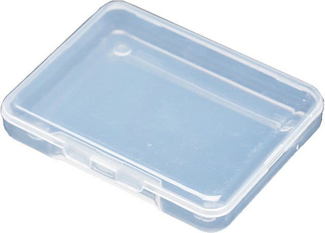 ZJMZYM Aufbewahrungsbehälter aus transparentem Kunststoff mit Klappdeckel, rechteckige Mini-Box, B/T/H: 6,8 x 5,2 x 1,1 cm - Bild 1