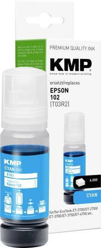 KMP Nachfülltinte Cyan kompatibel mit Epson 102 und T03R2, 70 ml - Bild 1