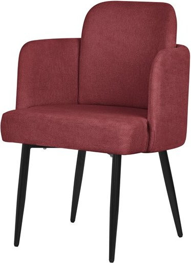 ML-Design Esszimmerstuhl Rot mit Armlehnen und Rattan-Optik aus Stoff und Stahl - Bild 1