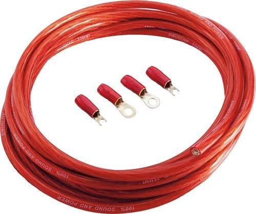 Sinuslive Car HiFi Stromkabel-Set 25mm² vergoldet in Gold und Rot - Bild 1