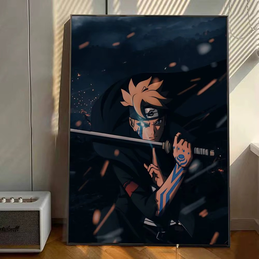 Vintage Anime Wandkunst Poster Boruto Uzumaki aus Papier, Mehrfarbig, 15 x 15 cm - Bild 6