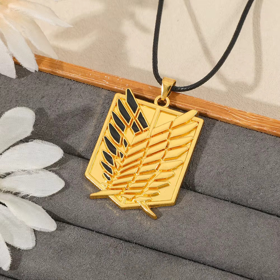 Bandai Anhänger Wings Of Liberty, Gold, Unisex, Lederkette - Bild 2