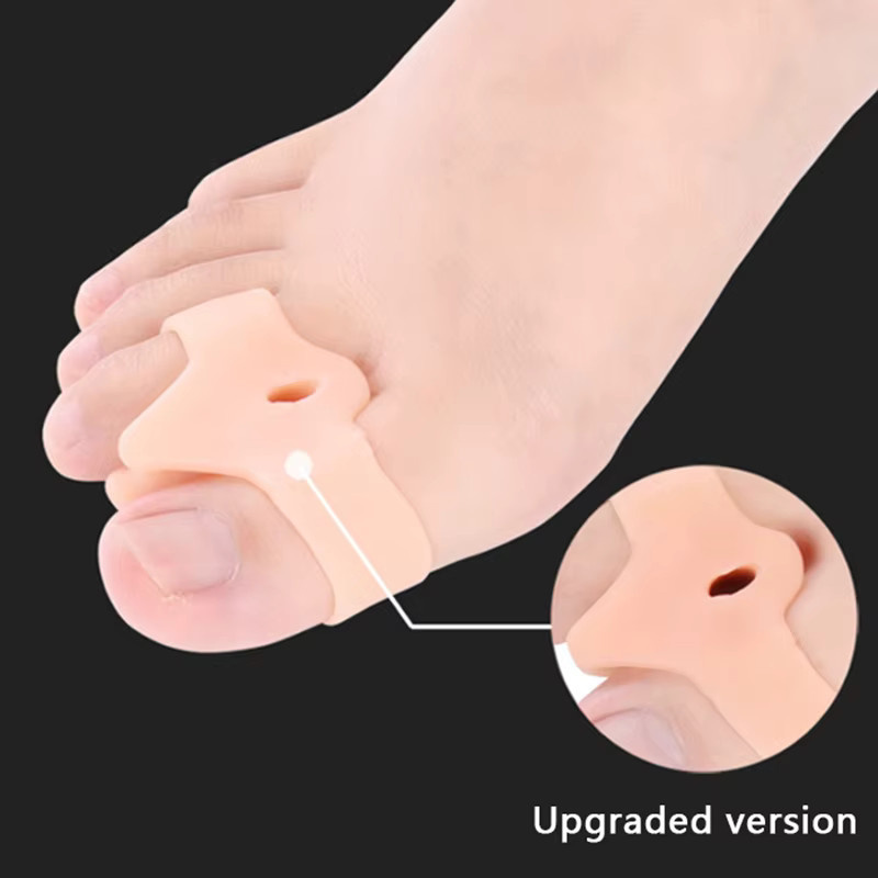 HNKMP Hallux Valgus Protector Silikon Gel Daumen Korrektor, 2 Stück, Nude - Bild 3