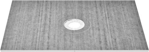 VEVOR Duschwannen-Set Grau, Rechteckige Duschwanne mit zentralem Abfluss, B/T: 121,9 x 182,8 cm - Bild 1