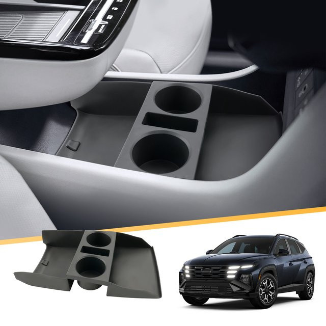 LFOTPP Mittelarmlehnen-Ablagebox für Hyundai Tucson NX4, Farbe: Schwarz - Bild 1