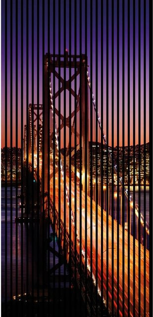 FN Acustico Akustikplatte San Francisco Bunt aus PET und MDF mit modernem Design, B/T/H: 113,3 x 1,9 x 240 cm - Bild 1