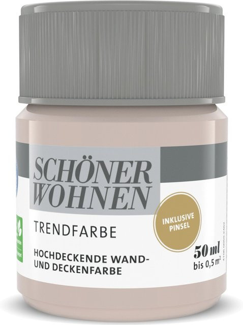 Schöner Wohnen Dispersion Farbe Hortensie Matt Beige 50 ml - Bild 1
