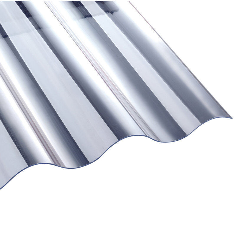 NOVAKLAR Lichtplatte PVC Wellplatte Profil 8 glasklar Breite: 100 cm, Dicke: 0,12 cm - Bild 1